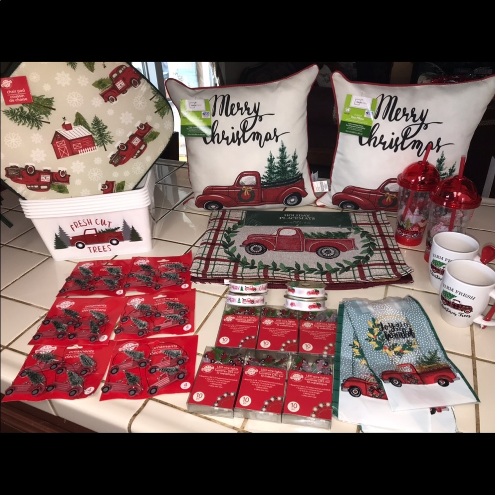 Christmas Red Truck Lot